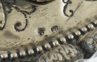 Ezüst(Ag) gyümölcsmintás tálka, jelzett, 20×10 cm, nettó: 69 g