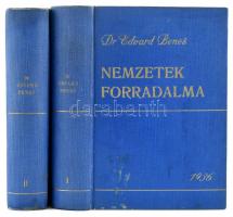 Benes, Edvard: Nemzetek forradalma I-II (Ford.: Donner Pál) Bratislava-Pozsony, (1936.) Prager. Kiadói egészvászon sorozatkötésben.