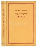 Stella Andrássy: Die Puszta brennt. Zürich, 1948. Thomas. Kiadói vászonkötésben
