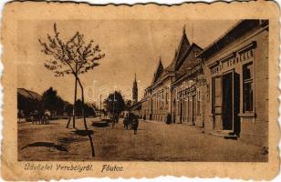 1919 Verebély, Vráble; Fő utca, Városi vendéglő / main street, restaurant (fl)