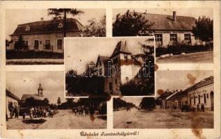 Szentmihályúr, Michal nad Zitavou; Római katolikus népiskola, utca / street, school (fl)