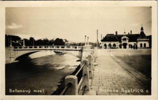 1926 Besztercebánya, Banská Bystrica; Betonovy most, Vanovy a parny kúpel / betonhíd, fürdő, kávéház és bár / concrete bridge, spa, bath, café and bar (EK)