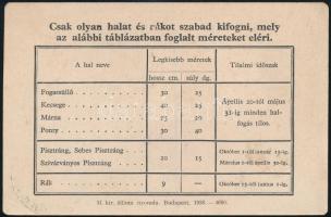 1941 Jászberényben kiállított halászjegy
