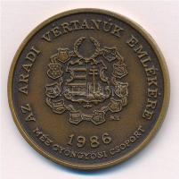 Bognár György (1944-) 1986. "MÉE Gyöngyösi Csoport - Aradi Vértanúk / Damjanich János" Br ...