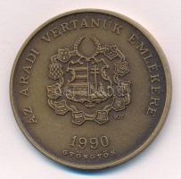 Bognár György (1944-) 1990. "Gyöngyös - Aradi Vértanúk / Kazinczy Lajos" Br emlékérem (42,...