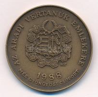 Bognár György (1944-) 1988. "MÉE Gyöngyösi Csoport - Aradi Vértanúk / Knézich Károly" Br e...