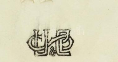 Sarreguemines France XV. Louis, francia, fajansz, süteményes tányér. 1890-1910 között. Kézzel festet...