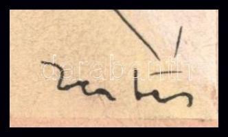 Vértes Marcell (1895-1961): Big band. Akvarell, tus, papír. 15x21,5 cm