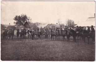 1925 Komárom, Komárnó; lovas katonatisztek / military cavalry officers. photo