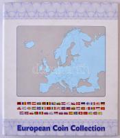 European Coin Collection négygyűrűs berakó 9db kettes osztású berakólappal, használt de jó állapotban