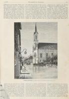 cca 1876 Budapesti árvízi képek, 10 db fametszet az árvíz sújtotta Budapestről, rajta ismert épülete...