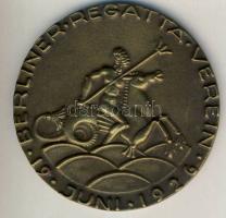 Német Birodalom/Weimari Köztársaság 1926 "Berlin-Budapest-Bécs- regatta bajnokság" nagyalakú Br plakett T2