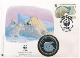 Szovjetunió 1981. 30 éves a WWF / Jegesmedve emlékérem felbélyegzett borítékon, alkalmi bélyegzéssel T:PP Soviet Union 1981. 30th anniversary of WWF / Polar bear (Ursus Maritimus) medallion in envelope with stamp C:PP