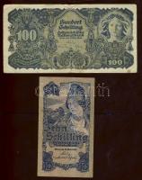 Ausztria 1945. 10Sch T:II-/III+ + 100Sch T:III