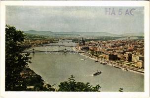 1956 Budapest, látkép az ország fővárosáról. rádióamatőr lap (EK)