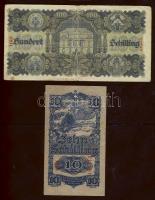 Ausztria 1945. 10Sch T:II-/III+ + 100Sch T:III