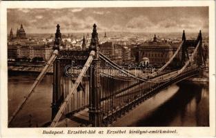 Budapest, Erzsébet híd az Erzsébet királyné emlékművel (EK)