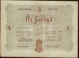 1848. 5Ft "Kossuth bankó" T:II