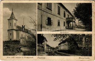 1944 Tápiósáp (Sülysáp), Római katolikus templom, Országzászló, Zárdaiskola, Hevessi kastély (EB)