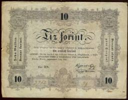 1848. 10Ft "Kossuth bankó" T:III