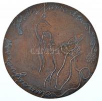 ~1970-1980. Dunaújvárosi fésűs fonoda / Munkás évek emlékére kétoldalas, öntött bronz plakett (106mm) T:1-