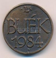 Lapis András (1942-) 1984. "Bika Taurus / BUÉK" kétoldalas, öntött bronz emlékérem (41mm) ...