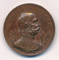 1896. "Árpád Apánk Ne Féltsd Ősi Nemzeted / I. Ferenc József" kétoldalas, milleniumi bronz...