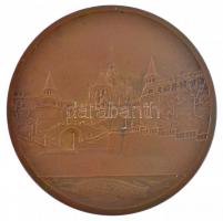 Berán Lajos (1883-1943) 1931."Budapesti emlék" kétoldalas bronz emlékérem, tokban (41mm) T...