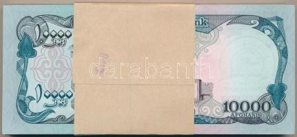 Afganisztán 1991. 10000A (100x) kötegelővel, sorszámkövetők T:I,I- Afghanistan 1991. 10.000 Afghanis...