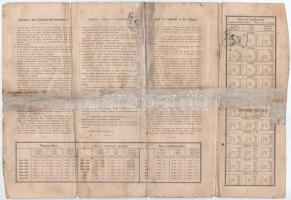 Szerbia / Belgrád 1889. Államkötvény 10D-ről, osztrák felülbélyegzéssel és bélyeggel (2x) T:III- rag...