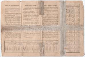 Szerbia / Belgrád 1889. Államkötvény 10D-ről, osztrák felülbélyegzéssel és bélyeggel (2x) T:III- rag...