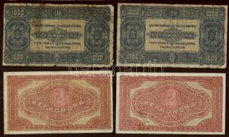 1920. 1K, 2K (2 klf típusban), 10K, 20K, 100K, 1000K, 1000K 8f fny-sal, összesen 8klf bankjegy T:III, III/IV, IV