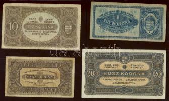 1920. 1K, 2K (2 klf típusban), 10K, 20K, 100K, 1000K, 1000K 8f fny-sal, összesen 8klf bankjegy T:III...