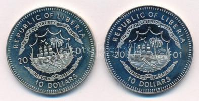 Libéria 2001. 10$ "Szabadság pillanatai - ENSZ megalapítása 1945." multicolorv+ 2001. 10$ ...