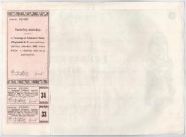 Szombathely 1926. "Vas Megyei Általános Takarékpénztár" névre szóló részvény 50P-ról, szel...