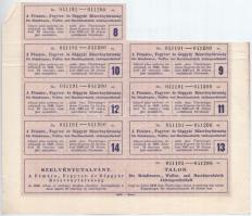 Budapest 1935. "Fémáru-, Fegyver- és Gépgyár Részvénytársaság" tíz részvénye egyben, egyen...