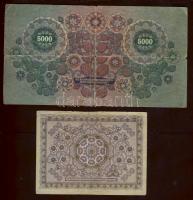 Ausztria/Osztrák Magyar Bank 1922. 1000K T:III/IV + 5000K T:IV