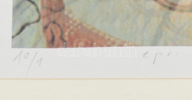 Horkay István (1945-): Akárki önmaga, 1997. Computer grafika, papír, jelzett. Művészpéldány Epr. d&#...