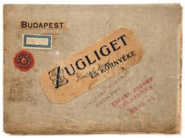 cca 1910 Budapest-Zugliget és Környéke térkép, kiadja a Budapest-Zugligeti Egyesület, 1:10.000, vászonra kasírozva, a felületén sérülésnyommal, kis foltokkal, körbevágva, 48,5x52,5 cm