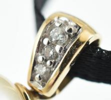 Arany (Au) 14 K gyöngyös függő, brillekkel, jelzett, h: 4,5 cm, bruttó: 2,3 g
