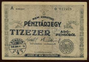 1946. 10.000AP pénztárjegy T:III+