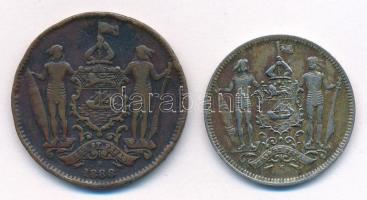 Brit Észak-Borneo 1888H 1c Br + 1903H 2-1/2c Cu-Ni T:2-,3 ph.
British North Borneo 1888H 1 Cent Br ...