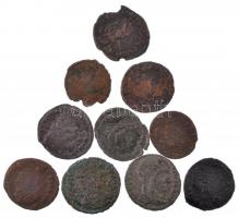 Római Birodalom 10db-os Br érmetétel a III-IV. századból T:3 Roman Empire 10pcs Br coin lot from the 3rd-4th century C:F