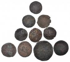 Római Birodalom 10db-os Br érmetétel a III-IV. századból T:3 Roman Empire 10pcs Br coin lot from the 3rd-4th century C:F