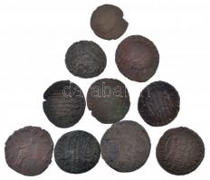 Római Birodalom 10db-os Br érmetétel a III-IV. századból T:3 Roman Empire 10pcs Br coin lot from the 3rd-4th century C:F