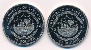 Libéria 2004. 10$ "Szabadság pillanatai - Trójai háború i.e. 1250" multicolor + 10$ "...