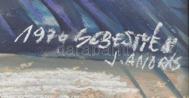 Sebestyén József András (?-): Csendélet. Akvarell, pasztell, papír, jelzett. Üvegezett fa keretben. ...