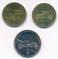 Észak Korea 2002. 1ch sárgaréz (2xklf) + 2ch Cu-Ni forgalmi emlékérmék T:1- North Korea 2002. 1 Chon brass (2xdiff) + 2 Chon Cu-Ni circulating commemorative coins C:AU