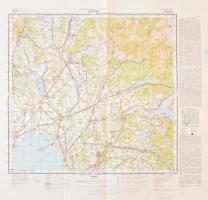 1963-1970 Magyar Néphadsereg Vezérkara 3 db oktatótérképe (Zengőtornya, Szegvár). Hajtva, 53,5x49 cm...