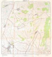 1963-1970 Magyar Néphadsereg Vezérkara 3 db oktatótérképe (Zengőtornya, Szegvár). Hajtva, 53,5x49 cm...